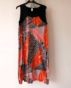 Witt Sleeveless Shift Dress Size 16 Round Neck, Petite 110 cm long Cotton Modal - Picture 1 of 8
