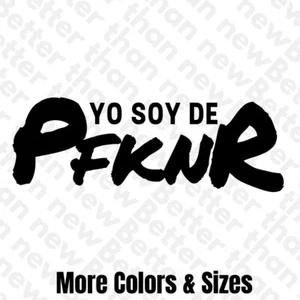 Yo soy de P fkn R Vinyl Decal Puerto Rico Auto Sticker Vinyl Decal PR Boricua - Picture 1 of 3