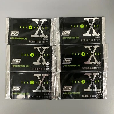 X 6 THE X FILES SERIES ONE TOPS TRADING CARDS PACKS BOOSTERS 1996 MULDER SCULLY - Image 1 of 2