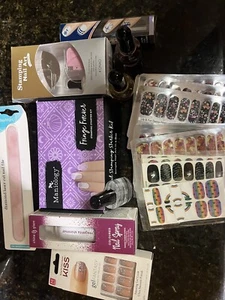 Huge Lot Nail Wraps Stamp Kits see ALL PHOTOS!! 15 Full Sheets 1 Partial sheet - Picture 1 of 11