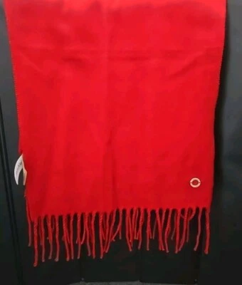 "Bufanda de invierno silenciador acrílico suave unisex roja Calvin Klein nueva con etiquetas 11x56""" Foto 1 de 4
