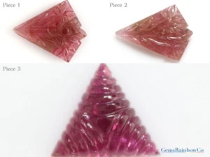Tourmaline Carved in Fancy Shape, Natural Loose Gemstone Carving, Genuine - Picture 1 of 10