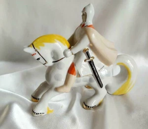 Soviet Vintage Old Porcelain Figurine Budenovets Stamp Original Decor Sculpt Art - Picture 1 of 9