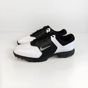 Zapatos de golf Nike Heritage botines 336040-101 cuero negro blanco PARA HOMBRES talla 7,5 - Imagen 1 de 10