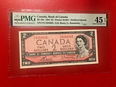 1954 CANADA $2 G.K.BOUEY L.RASMINSKY PMG 45 EPQ - Image 1 of 2
