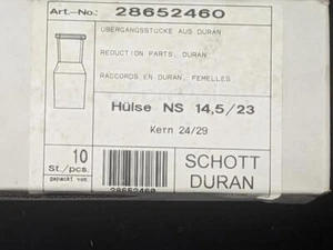 Laboratory Glass DURAN® Reduction adapters, socket NS 14.5/23, cone NS 24/29 x10 - Picture 1 of 2