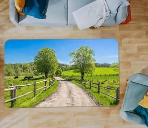 3D Grüne Wiesenstraße NAM5221 Spiel Teppich Mat Elegant Foto Teppich Fay - Bild 1 von 5