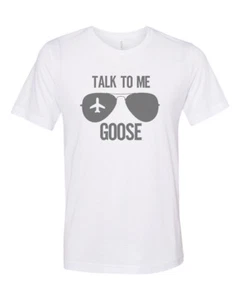 TALK TO ME GOOSE, VINTAGE SHIRT, Sublimation T, RETRO TEE, GUN, AVIATION - Picture 1 of 7