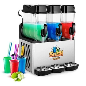 Slush Eis Maschine Slushmaschine Ice Maker Softeis Slusheis 3 x 10 Liter - Bild 1 von 7