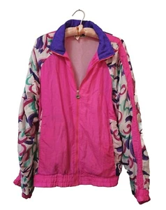 Vtg Fila Womens Vintage Windbreaker Jacket 80’s Teal, Purple, Pink, White Sz 12 - Picture 1 of 5