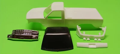 1/32 USA 1 1990 Chevy Silverado Pickup Monster Truck Body Glass Chrome Bumper - Image 1 of 4