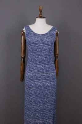 Elisa Cavaletti Sono Italiana Blue Printed Bodycon Sleeveless Long Dress Size L - Image 1 of 4