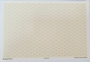 Dollhouse HALF SCALE Wallpaper 3 Sheets Cream Beige "Champagne" 1:24 Scale - Picture 1 of 4