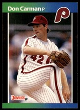 1989 Donruss Baseball Card Don Carman Philadelphia Phillies #396