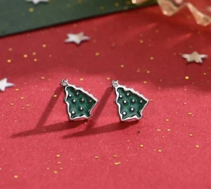 Christmas Earrings Sterling Silver 925 - Picture 1 of 3