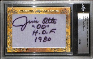 Jim Otto Signed 2018 Leaf Executive Collection Masterpiece 1/1 Card Raiders Auto