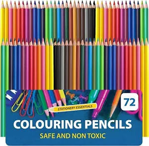 72 Colouring Pencils for Adults & Kids, Bright Crayons for Art & Craft Supplies - Picture 1 of 7