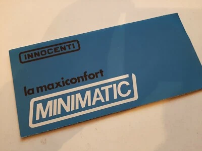  MINI INNOCENTI MINIMATIC , BROCHURE PROMO  SALONE , SALES BROCHURE  - Immagine 1 di 3