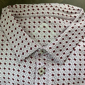 Burlebo Men's Polo Shirt 2XL Texas Print Maroon White Stretch Golf Western EUC - Picture 1 of 14