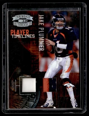 2005 Donruss Throwback Threads Player Timelines Dual Material Prime Jake Plummer - Image 1 of 2