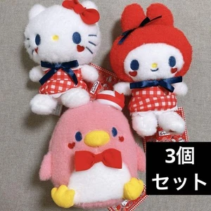 Sanrio Characters Plush Set Lovely Cherry Hello Kitty My Melody Tuxedo Sam - Picture 1 of 6