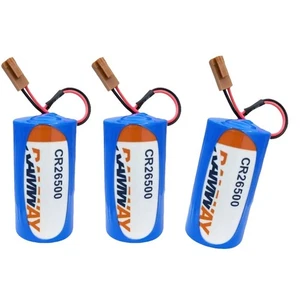 Batería de iones de litio no recargable 3 piezas CR26500 3.0V 5400mAh con enchufe marrón MEW - Imagen 1 de 3