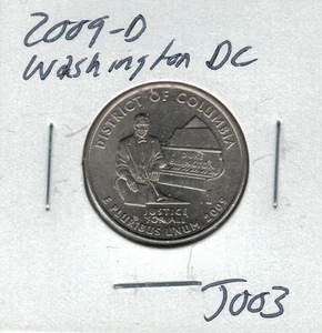 2009 D Washington DC Territories Quarter J003 !!!Free Shipping!!! - Picture 1 of 3
