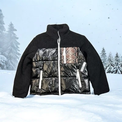 Chaqueta acolchada Marc New York con parche de piel de serpiente para mujer talla mediana nueva con etiquetas Foto 1 de 4