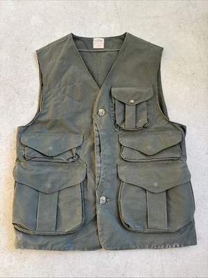 Vintage Filson Dry Finish Tin Cloth Upland Hunting Vest Large 532 Duck Bird - Image 1 of 4