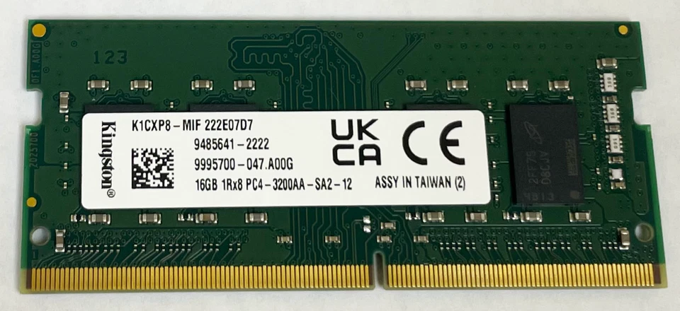 KINGSTON 16GB DDR4 PC4-3200 1Rx8 K1CXP8 LAPTOP RAM *TESTED* - Image 1 of 1