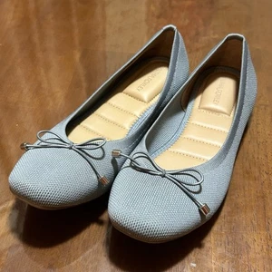 Cynthia Rowley Ballet Flats Scarlett Knit Comfortable Slip On Shoes Blue Gray 9M - Picture 1 of 10