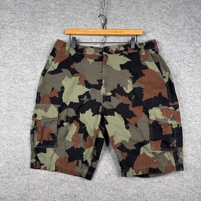 LRG Lifted Research Group Shorts Mens 36 Green Camouflage Cargo Outdoors - Image 1 of 4