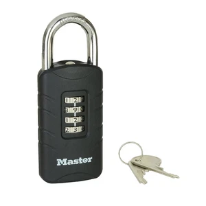Master Lock Combination Padlock With Override Key - 656EURDBLK - Black NEW - Picture 1 of 4