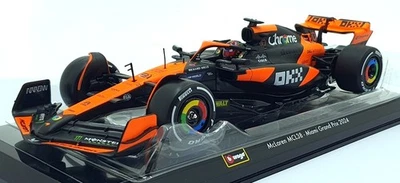 Burago 1/24 Scale Diecast 18-28033 - McLaren MCL38 #81 Miami Grand Prix 2024 - Image 1 of 4
