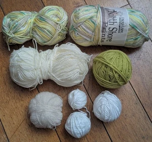 Cascade Yarn Scrap Lot 10.1oz/286g Cotton Acrylic Mixed Weights Sport 2 - Picture 1 of 3