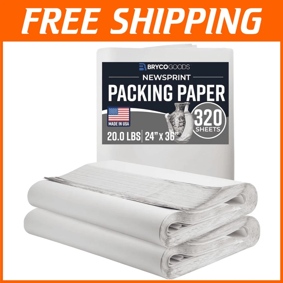24x36 Newsprint Packing Paper | 320 Sheets - Image 1 of 4