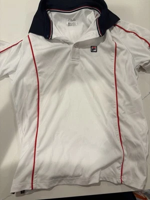Fila Youth Polo Short Sleeve Shirt White Large 12-14 - Image 1 of 3