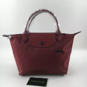 LONGCHAMP Modelo 70 Le Pliage Club S Bolso Granate Rojo - Lona Reciclada Nuevo - Imagen 1 de 8