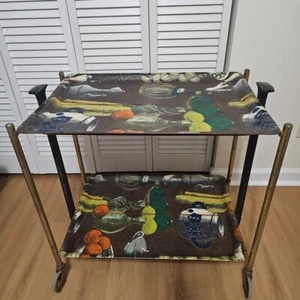 Soul star 1960s Vintage Scandinavian Serving Bar Trolley Cart on Casters Pool  - Picture 1 of 15