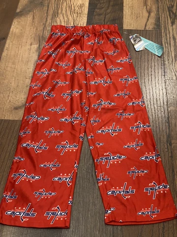 Washington Capitals MLB Youth Boys Allover Print Pajama Pants / NWT Cover