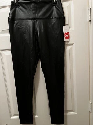 Calça quente skinny Hot Kiss Volup couro sintético bronzeado cintura alta. - Imagem 1 de 4