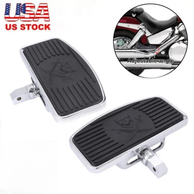 Black Front/Rear Floorboard Footboard For Honda VTX 1800 1300 Shadow VT750 VT400 - Image 1 of 4