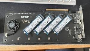 asus hyper M2 4x NVME 8tb Raid nvme card - Photo 1/3