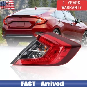 For 2016-2021 Honda Civic Sedan Outer Tail light Rear Tail Lamp Right Passenger - Picture 1 of 9