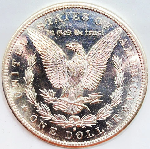 1889-S AU/UNC Morgan Silver Dollar PL Reverse RD 682 Cover