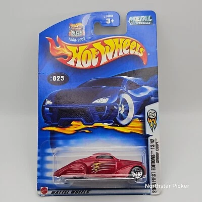 VTG 2003 Hot Wheels First Editions 13/42 | Swoop Coupe | Red | #025 NEW - Image 1 of 3