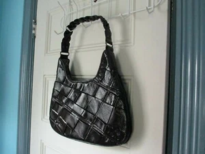 ELLIOTT LUCCA brown patent leather LG shoulderbag tote LIGHTLY USED nice - Picture 1 of 10