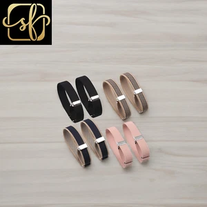4 Paia Braccialetti Elastici Manica Regolabile Giarrettiere Camicia Maniche Porta Antiscivolo - Foto 1 di 4