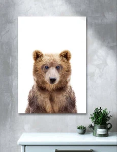 The Peeking Grizzly Bear Imagen de arte de pared de lona impresa - 1X2402463 - Imagen 1 de 4