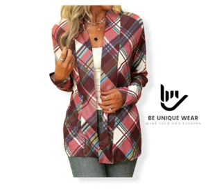 Plaid Patchwork Long Sleeve Outerwear - Picture 1 of 9